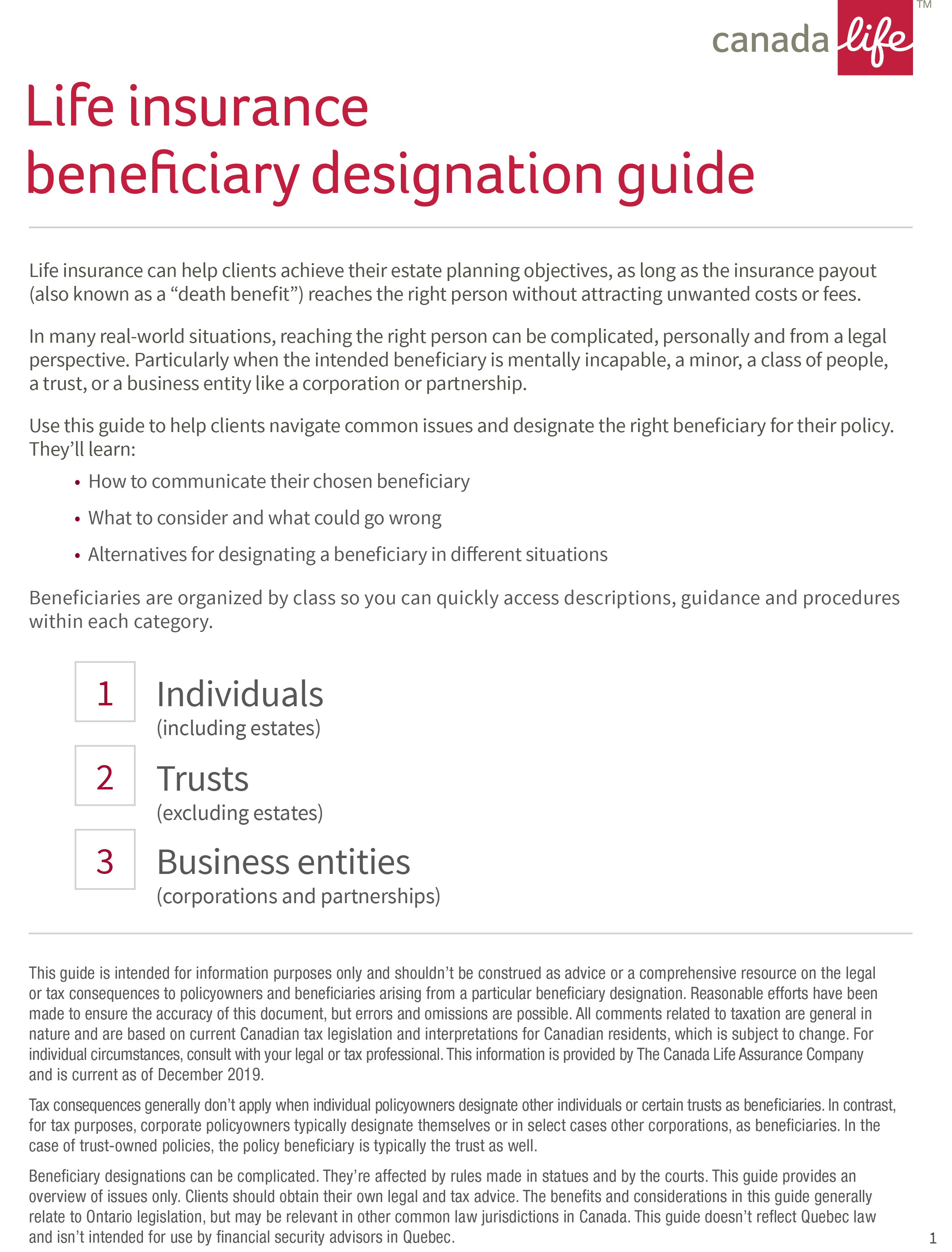Life insurance beneficiary designation guide image